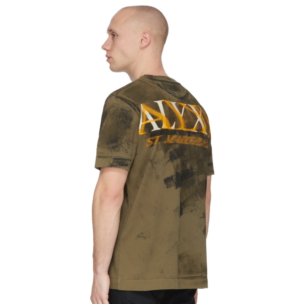 1017‎ ALYX 9SM Men’s Small Green Graphic T-Shirt Short Sleeve Made in Italy